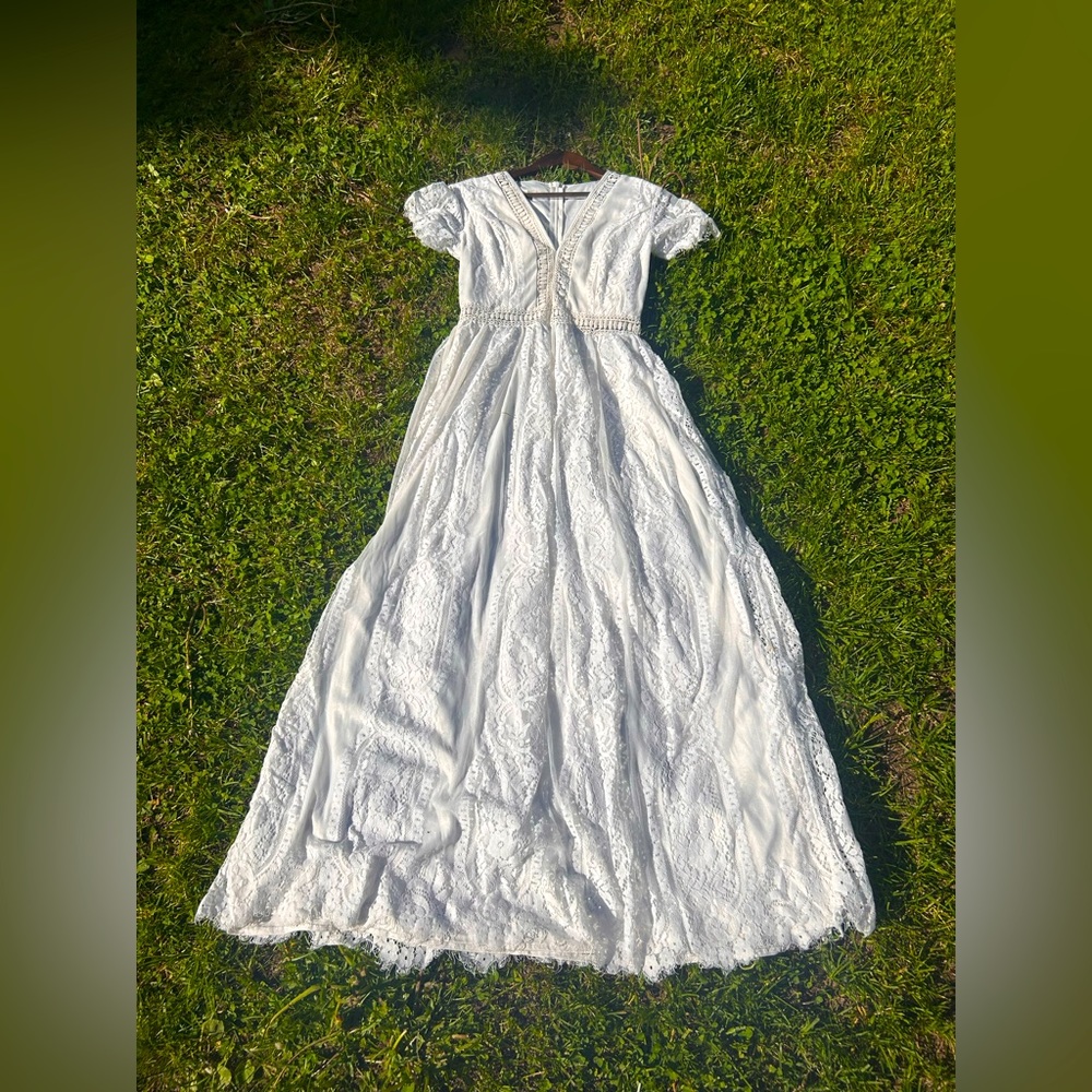 Long white boho dress🤍